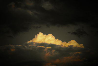 Low angle view of storm clouds in sky