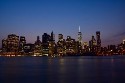 Illuminated city at night