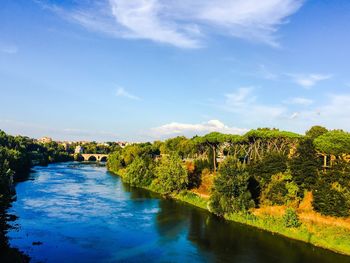 Scenic view of river against sky