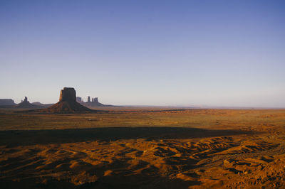 Scenic view of landscape against clear sky