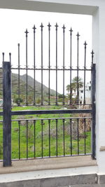 Metal gate against built structure