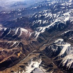 Aerial view of mountain range