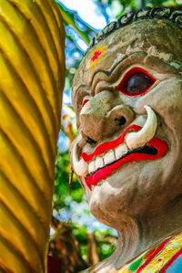 Close-up of buddha statue