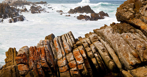 Panoramic view of sea and rocks