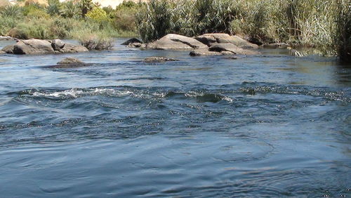 Scenic view of rocks in water