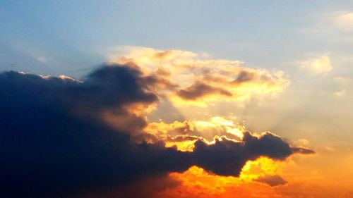 Low angle view of clouds in sky