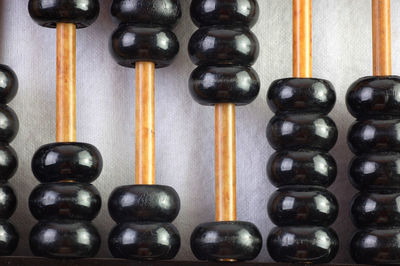 Close-up of black abacus