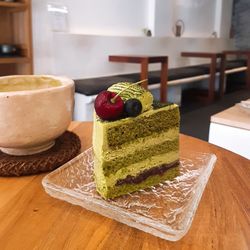 Close-up of cake on table