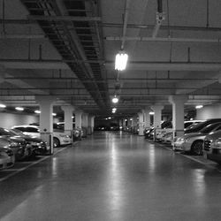 Interior of illuminated tunnel