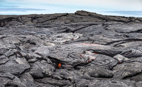 High angle view of volcanic landscape