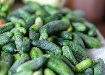 Close-up of green chili peppers