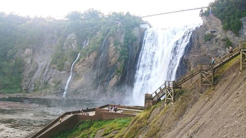Scenic view of waterfall