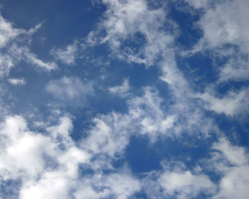 Low angle view of clouds in sky