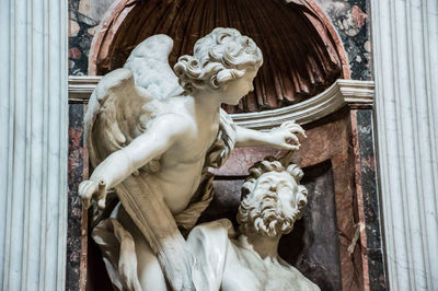 Low angle view of angel statue