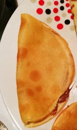 High angle view of food on table