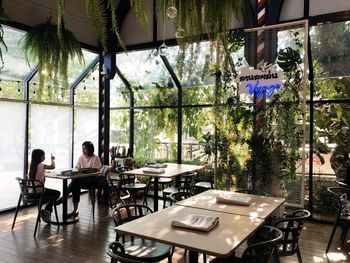 People sitting in restaurant