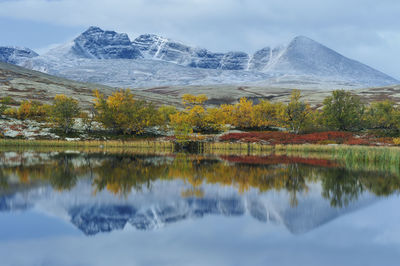 Rondslottet mountain in rondane national park, norway, europe