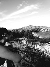 Man relaxing on mountain