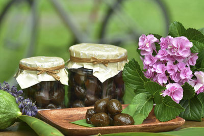 Close-up of potted plant on table