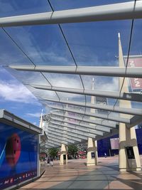 View of built structure against blue sky