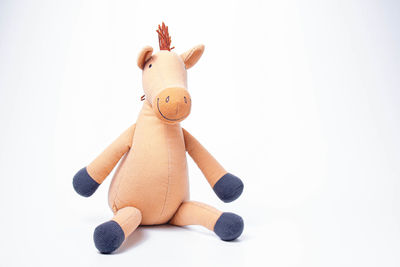 Stuffed toy against white background