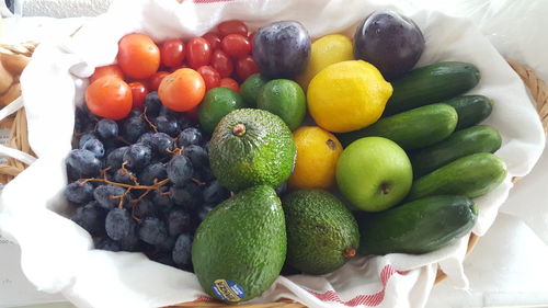 Close-up of fruits in plate