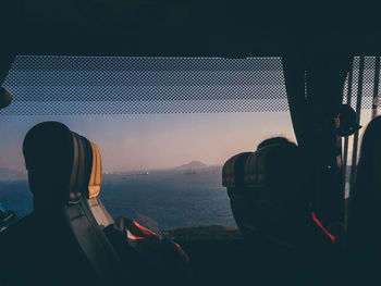 Panoramic view of ship against sky