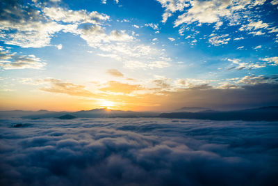 Scenic view of cloudscape during sunset