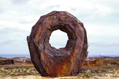 Close-up of old rusty metal