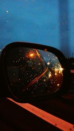 Close-up of wet car window