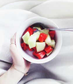 Close-up of melons in bowl