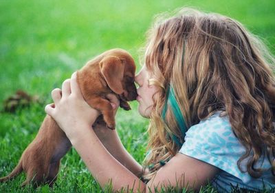 Sweet moment between two souls.