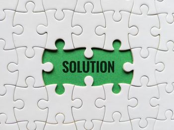 High angle view of text on paper