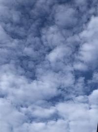 Low angle view of clouds in sky