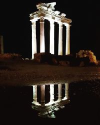 View of historical building at night
