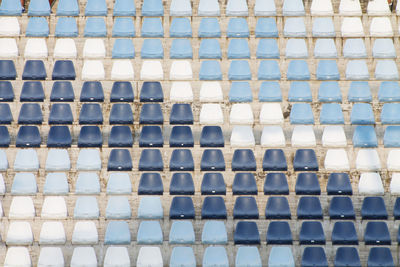 Full frame shot of empty seats