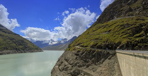 Dix lake, valais, alps mountains, switzerland