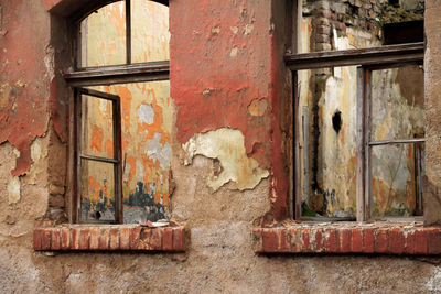 Old rusty metal door