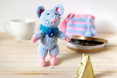 Close-up of stuffed toy on table