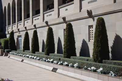 Row of built structures against the sky