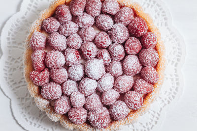 Directly above shot of dessert in plate