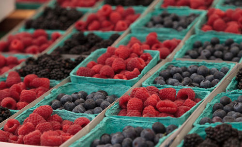 Full frame shot of berries for sale at market