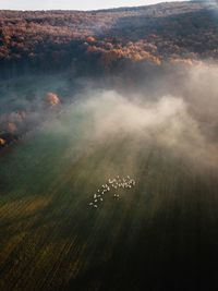 Aerial view of landscape against sky