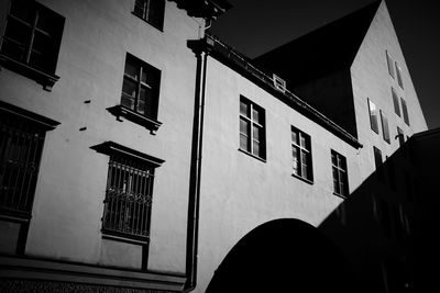 Low angle view of buildings in town