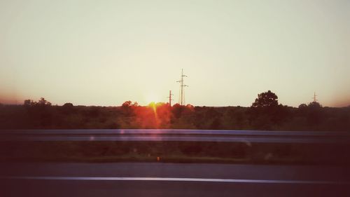 Scenic view of landscape at sunset