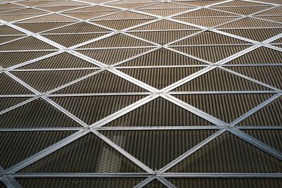 Full frame shot of metal grate on building