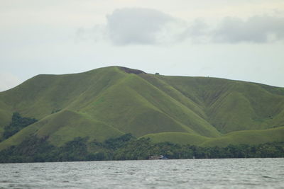 Scenic view of mountain against sky