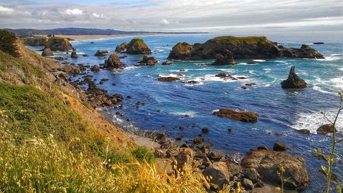 Scenic view of sea against sky
