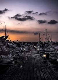 Harbor at sunset