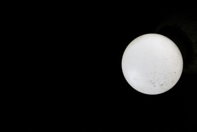Close-up of moon against black background